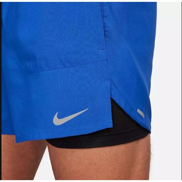 Nike Stride Dri-FIT 5'' 2-in-1 Running racing Shorts Men’s XL Blue FN2992-480 - Picture 4 of 8